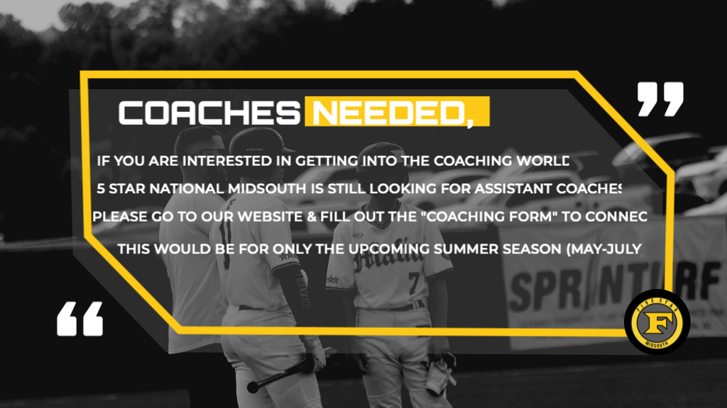 Coaches Wanted